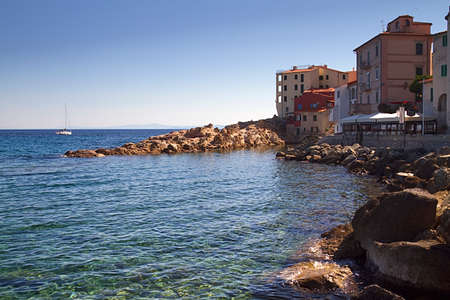these are some beauty coastline on Elba islandの写真素材