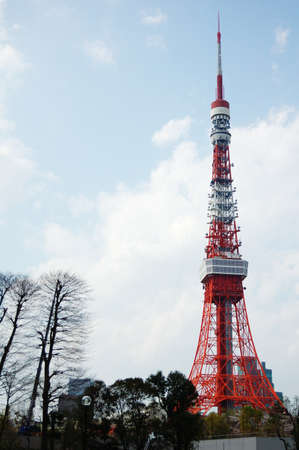 Tokyo tower in springのeditorial素材
