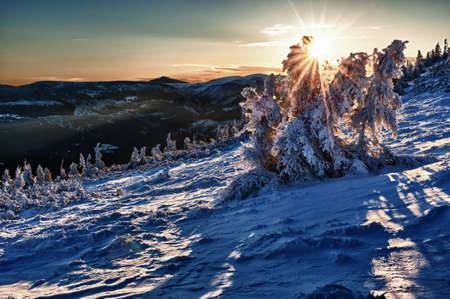 Sunrise over mountains