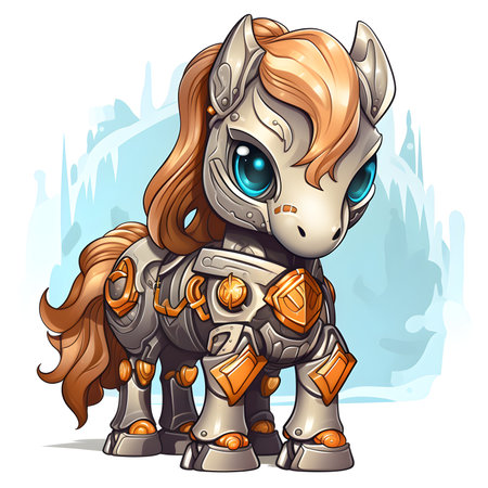 Vector illustration of a cute cartoon knight in armor. Cartoon style.の素材