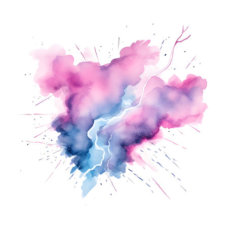 Abstract watercolor splash background. Watercolor blots. Vector illustration.の素材
