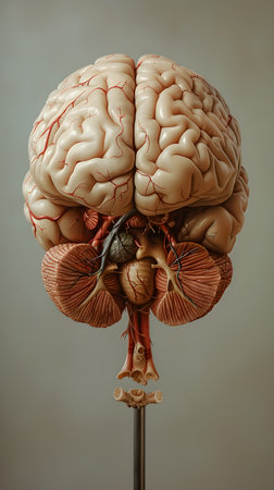 Human brain anatomy illustrationの素材