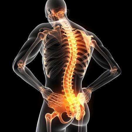 3D Illustration of Male Feeling the Pain in the Shoulderの素材