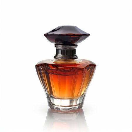 Perfume bottle isolated on white backgroundの素材