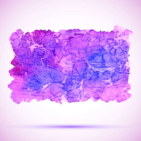 vector watercolor blue and violet grunge background banner with shadowのイラスト素材