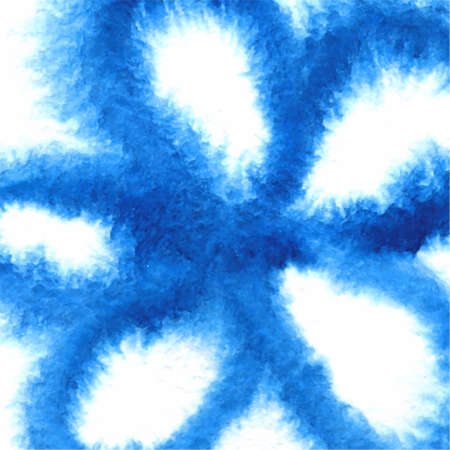 vector watercolor abstract flower background in blue colorsのイラスト素材