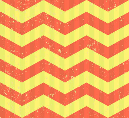 Vector seamless yellow and orange stripes pattern with grunge effectのイラスト素材