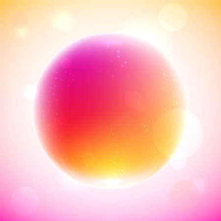 Magic ball with bubbles inside on light pinkのイラスト素材