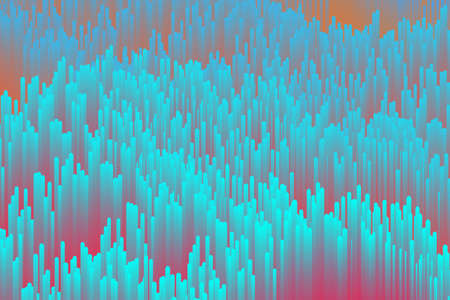 Data distortion background. Vector abstract neon glitch effect. Modern and trendy generative illustration. Broken data concept.のイラスト素材