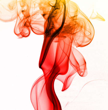 smoke plume from incense stickの写真素材