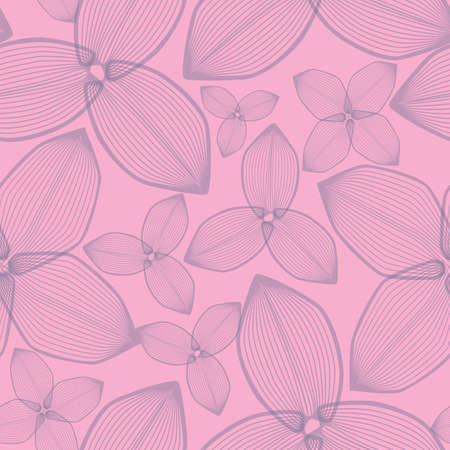 Pale pink floral abstract vector seamless patternのイラスト素材