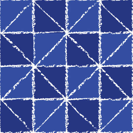 Blue diamond shape seamless patternのイラスト素材