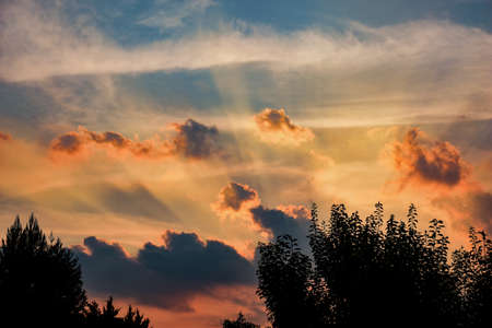 Sunset skyの写真素材