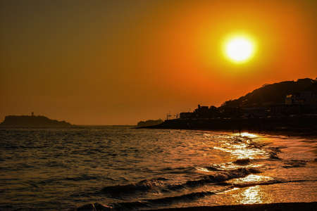 Seaside sunsetの写真素材