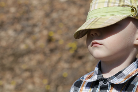 boy, summer, cap, child, walkの写真素材