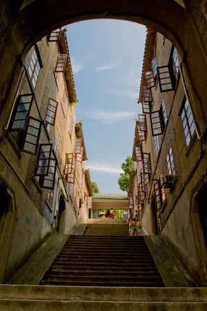 street at the republic buildingのeditorial素材