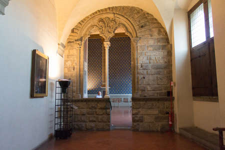 Italy, Florence - May 18 2017: the view of the Sala della Cancelleria in Palazzo Vecchio on May 18 2017 in Florence, Italy.のeditorial素材