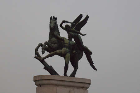 the view of a memory monument of the 1st world war in Verona on December 08 2017, Veneto, Italy.