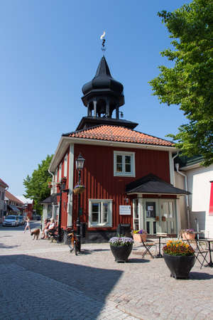 Sweden, Trosa - June 07 2019: the view of library and tourist center in a sunny day on June 07 2019 in Trosa, Sweden.のeditorial素材