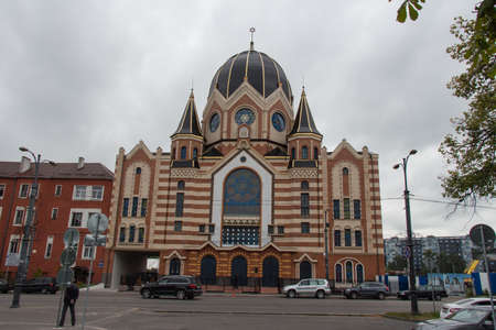 Kaliningrad, Russia - August 01 2019: exterior view of Konigsberg New Synagogue on August 01 2019 in...