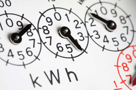 Energy Concept Shot With Close Up Of Dials On Gas Or Electricity Meter