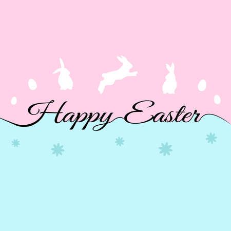 Easter illustration with eggs and flowers for card design, presentation, clothing print or website. Vector.のイラスト素材