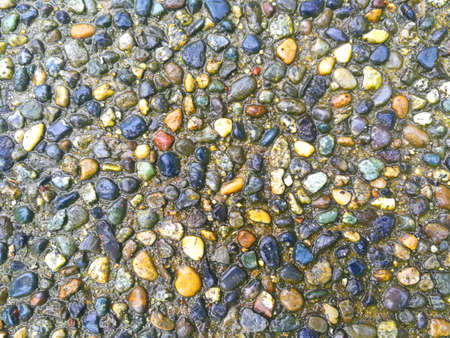 Textured background of natural pebblesの写真素材