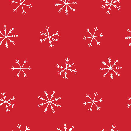 Snowflakes seamless pattern. Idea for Christmasのイラスト素材