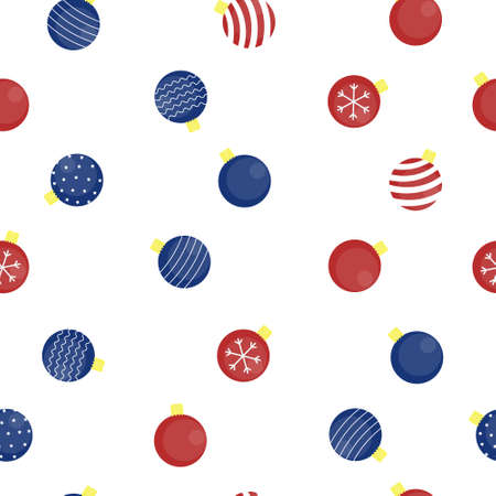 Christmas balls seamless patternのイラスト素材