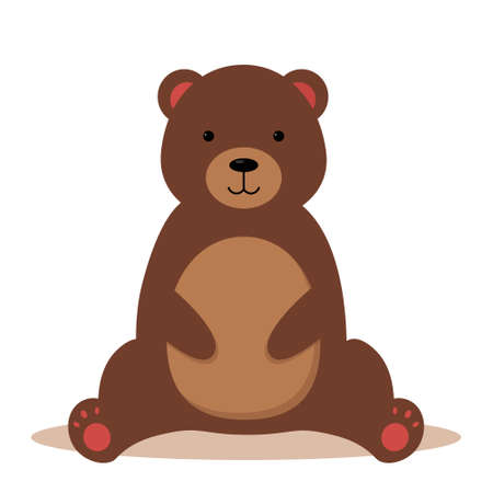 Cute cartoon character bear sittingのイラスト素材