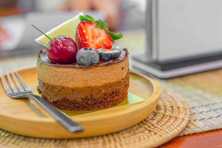 Decadent Chocolate Mousse Cake with Fresh Berries and White Chocolate.
Chocolate Hazelnut Cake...