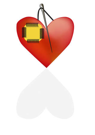 The concept of a broken heartのイラスト素材