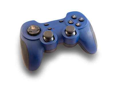 Wireless joystick for video games on a white background