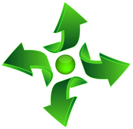 Icon of nature in the form of environmental conceptのイラスト素材