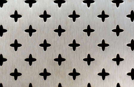 Metal perforation of a cross pattern  Texture