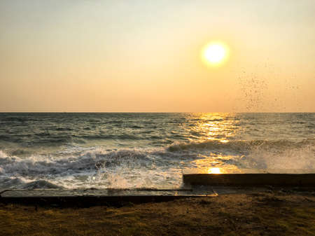 Sunrise on the beach.の写真素材