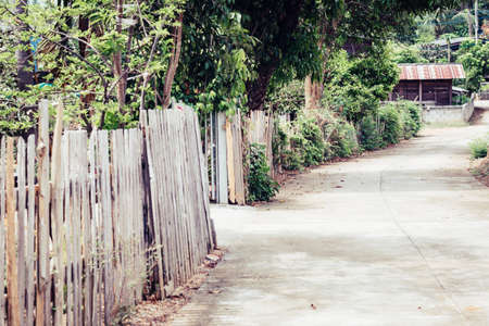 Wooden fence, home fence, vintage background texture.の写真素材