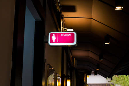 Restroom signs women symbol in place, bathroom, washroom, toilet.の写真素材