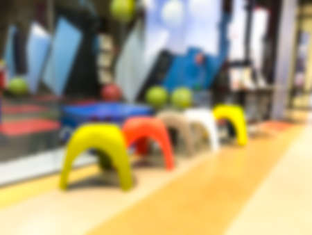 Blur image colorful chair in front of fitness abstract background texture.の写真素材