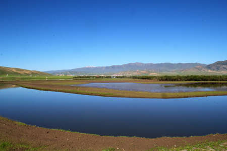 A quiet lakeの写真素材