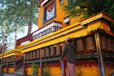 Tibet turn ceremonyの写真素材