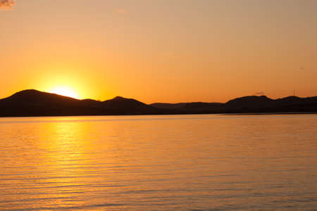 Sunset in the lakeの写真素材