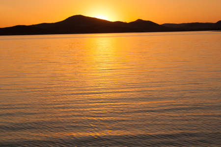 Sunset in the lakeの写真素材