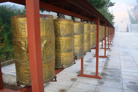 prayer wheelsの写真素材