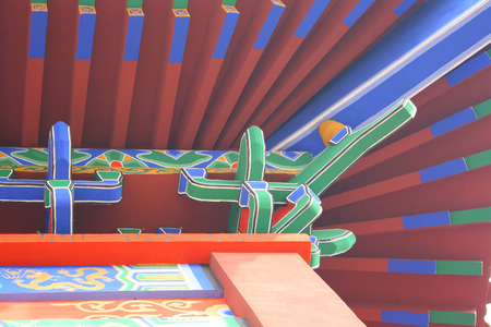 Painted wooden eaves