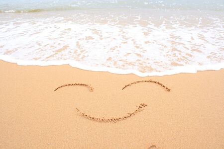 Smiley on the sandの写真素材