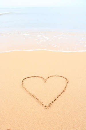 Heart on the sandの写真素材