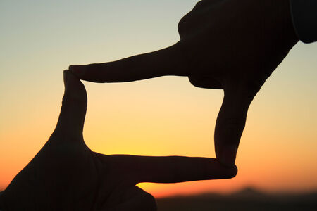 sunset frameの写真素材