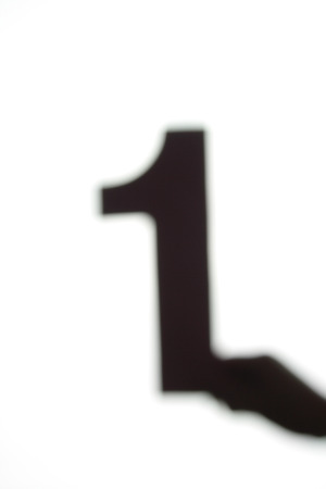 Number Silhouetteの写真素材