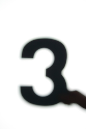 Number Silhouetteの写真素材